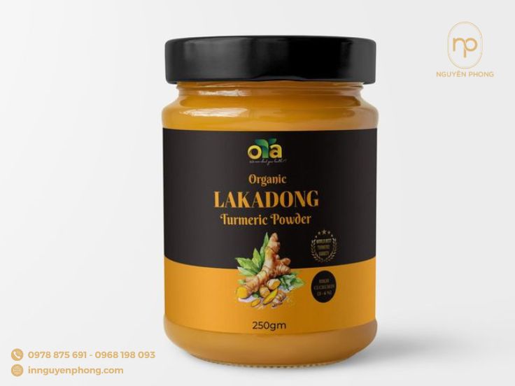 tem nhãn tinh bột nghệ cho dạng hũ hoặc lọ